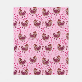 Cute Chickens Fleecefilt