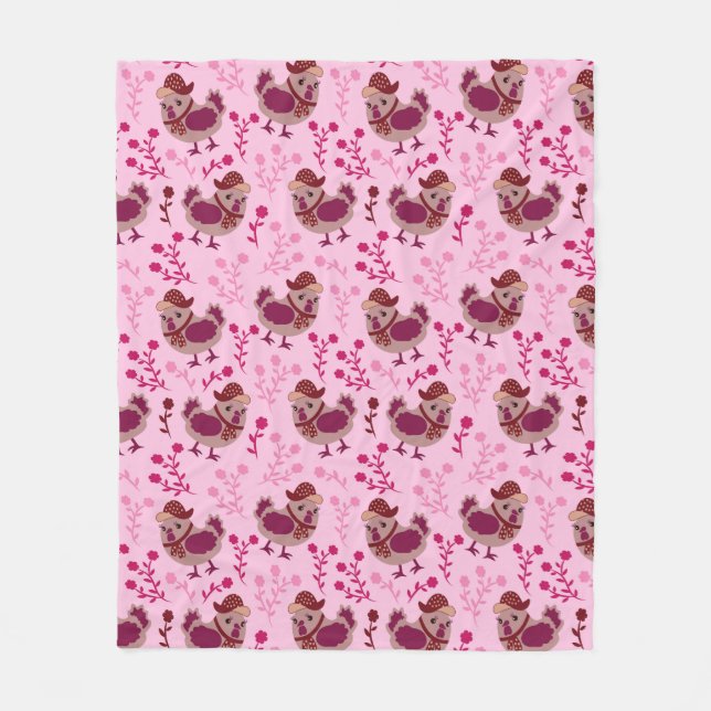Cute Chickens Fleecefilt (Framsidan)