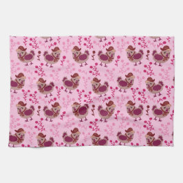 Cute Chickens Kökshandduk