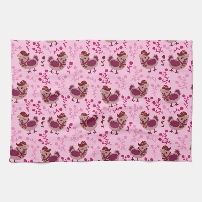 Cute Chickens Kökshandduk (Horisontell)