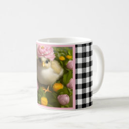 Cute Chicks and Flowers Vår Kaffemugg