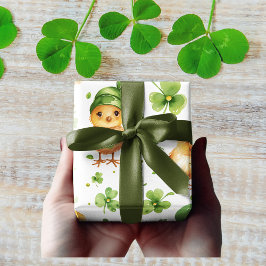 Cute Chicks Grönt Hat Shamrock St. Patrick's Day Presentpapper