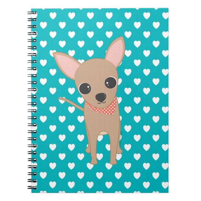 Cute Chihuahua Anteckningsbok Med Spiral (Framsidan)