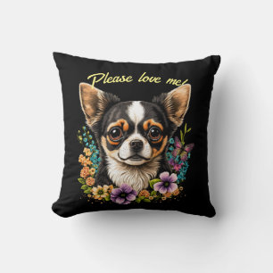 Cute Chihuahua Dekorativ kudde & Anpassade Text