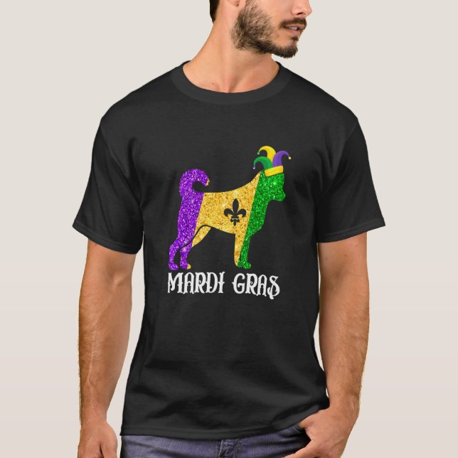 Cute Chihuahua Dog Lover Mardi Gras Party Jester M T Shirt (Framsida)