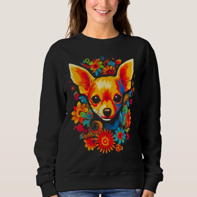 Cute Chihuahua Dog T Shirt (Framsida)