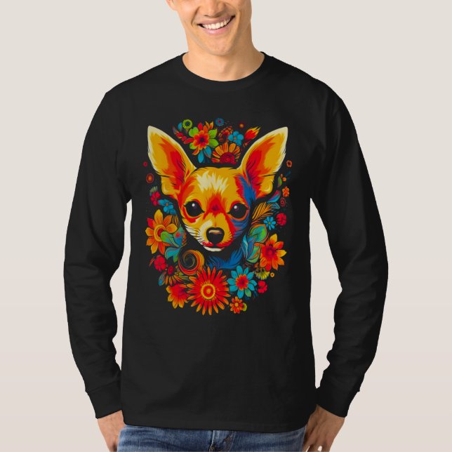Cute Chihuahua Dog T Shirt (Framsida)