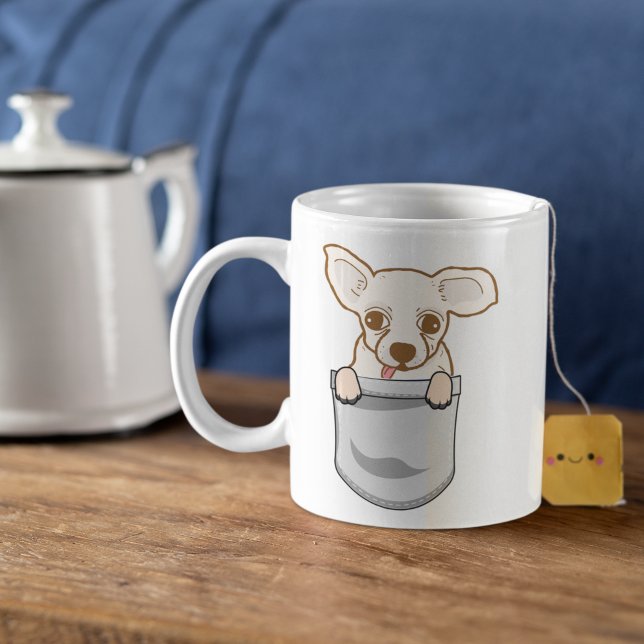 Cute Chihuahua för Hund älskare Hund Trainer Kaffemugg (Skapare uppladdad)