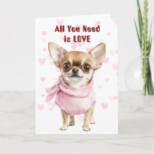 Cute Chihuahua Hund allt du behöver Valentine Helgkort