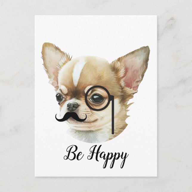 Cute Chihuahua Hund älskare Vykort (Framsida)