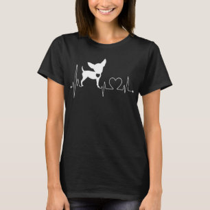 Cute Chihuahua Hund Heartslag för manar kvinnor T Shirt