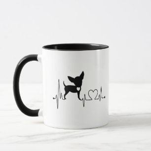 Cute Chihuahua Hund Heartslag Mugg