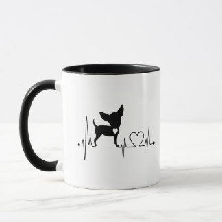 Cute Chihuahua Hund Heartslag Mugg