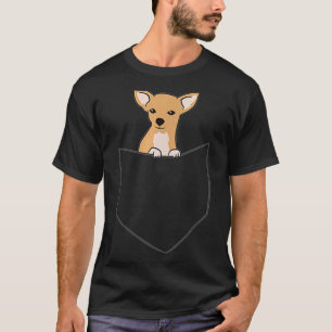 Cute Chihuahua Hund in Pocket Funny Chihuahua T Shirt