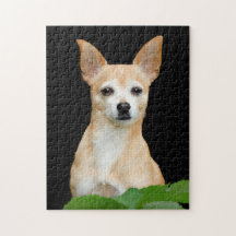 Cute Chihuahua Hund Tan Black Art Pet Porträtt