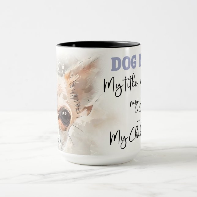Cute Chihuahua Hund Wrap Mugg (Center)
