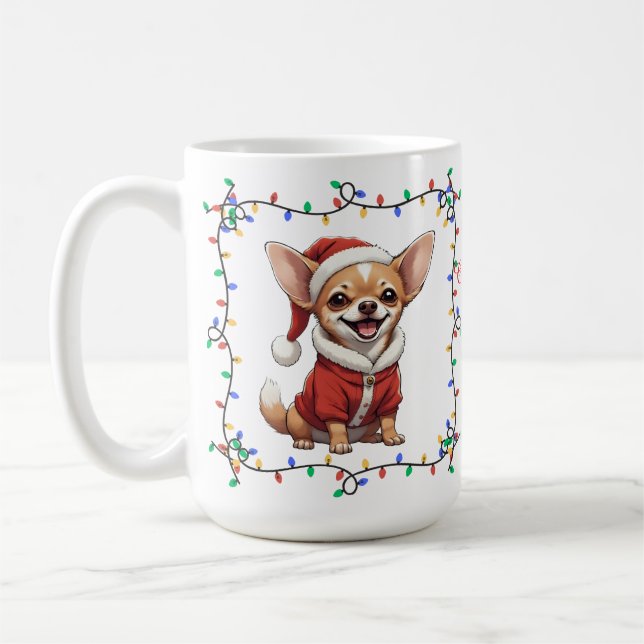 Cute Chihuahua jul Mugg (Vänster)