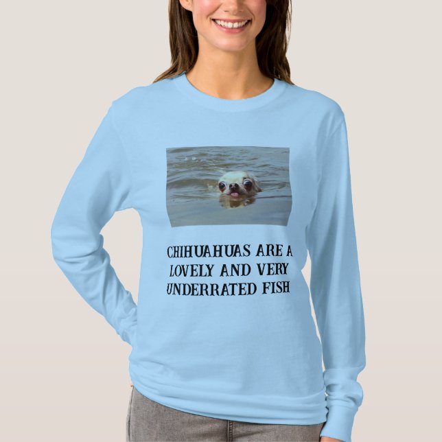 Cute Chihuahua Longsleeve T-Shirt (Framsida)