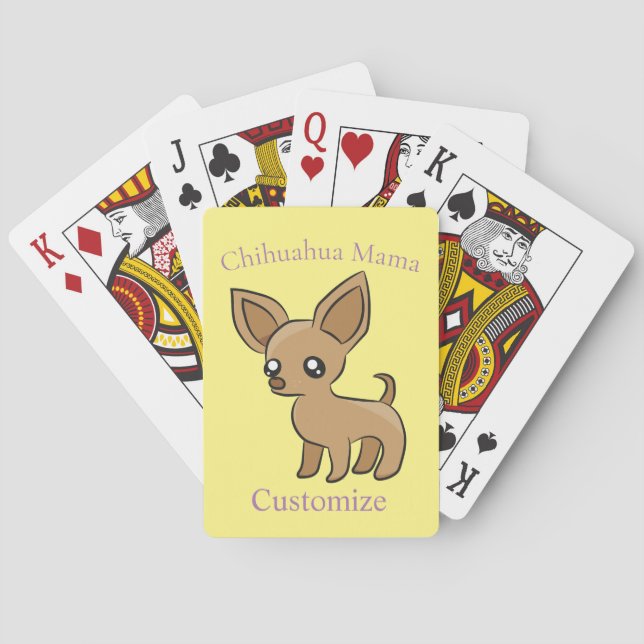 Cute Chihuahua Mamma Art Thunder_Cove Casinokort (Baksidan)