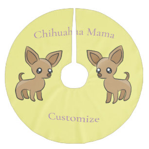 Cute Chihuahua Mamma Art Thunder_Cove Julgransmatta Borstad Polyester