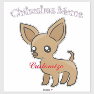 Cute Chihuahua Mamma Art Thunder_Cove Klistermärken