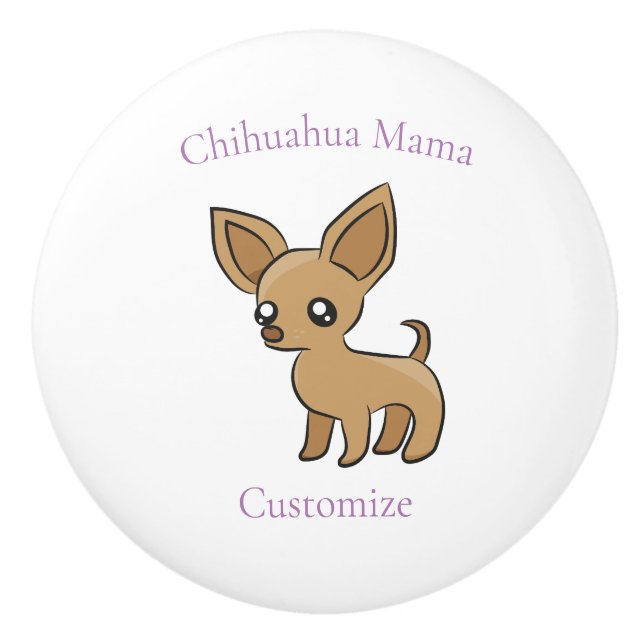 Cute Chihuahua Mamma Art Thunder_Cove Knopp (Framsidan)
