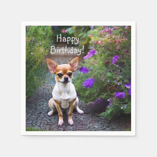 Cute Chihuahua Papper Napkins Pappersservett (Framsidan)