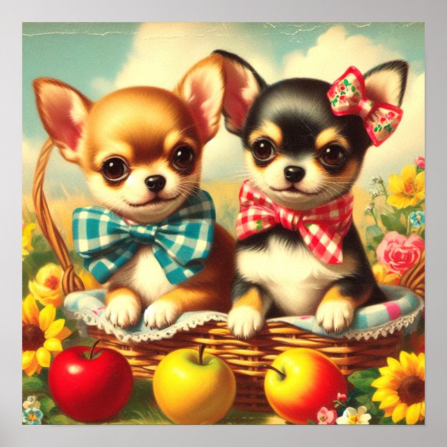 Cute Chihuahua Puppies Poster (Framsidan)