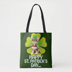 Cute Chihuahua Puppy Hat St. Patrick Day Tygkasse