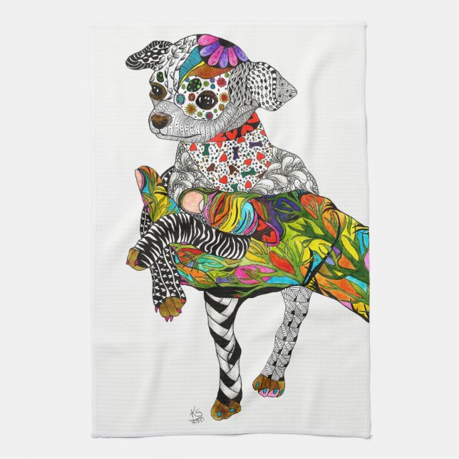 Cute Chihuahua Puppy Kitchen Towel Kökshandduk (Vertikal)