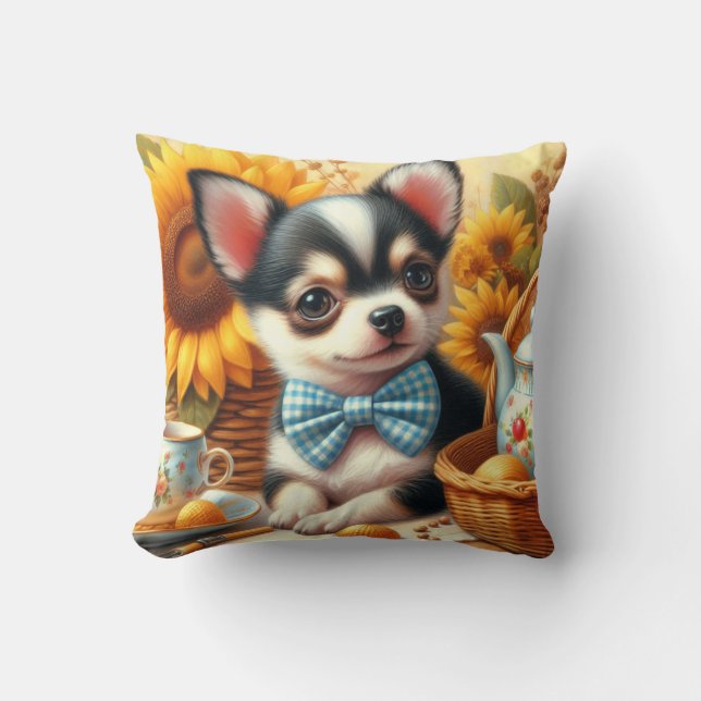 Cute Chihuahua Puppy Kudde (Framsida)