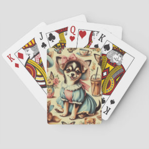 Cute Chihuahua Puppy Painting Casinokort