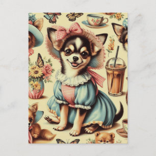Cute Chihuahua Puppy Painting Vykort