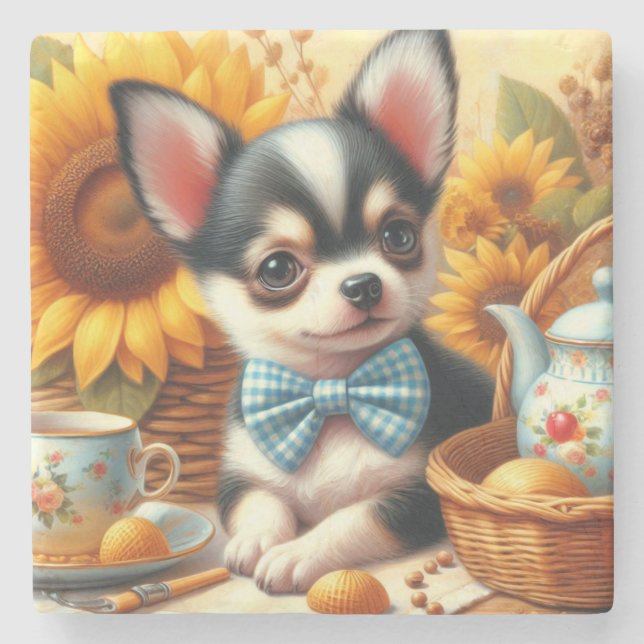 Cute Chihuahua Puppy Stenunderlägg (Framsidan)