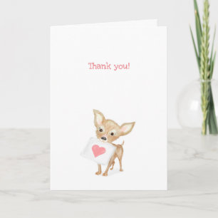 Cute chihuahua-tack för ditt kort