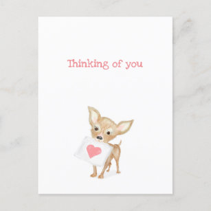 Cute chihuahua tänker på dig vykort