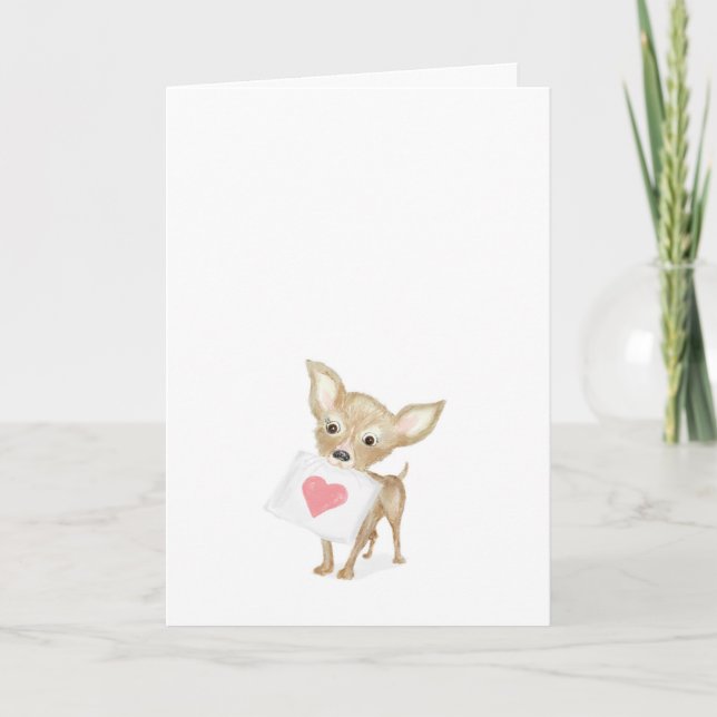 Cute chihuahua tänker på ditt kort (Framsida)