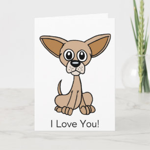 Cute Chihuahua Tecknad 1 Kort