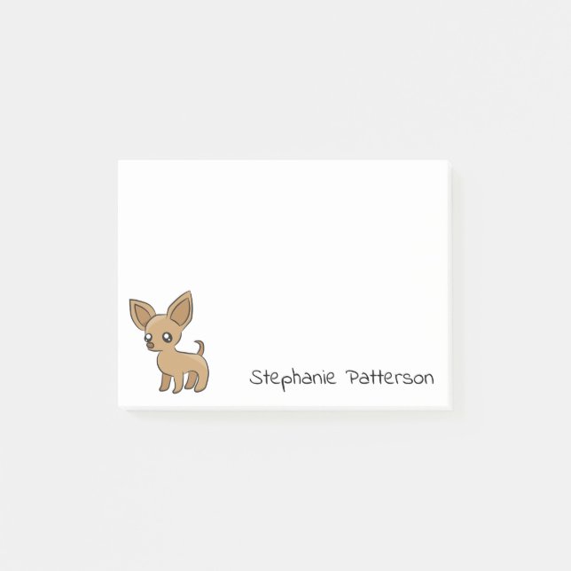 Cute Chihuahua Tiny Hund Anpassningsbar Post-it Block (Framsida)
