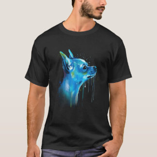 Cute Chihuahua Watercolor Painting Art T Shirt