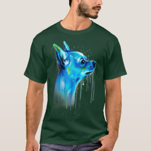Cute Chihuahua Watercolor Painting Art T Shirt