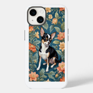 Cute Chihuahua William Morris Inspired Blommigt