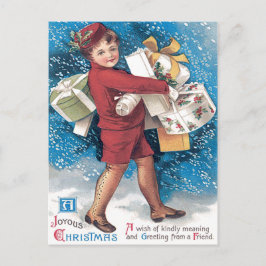 Cute Child Carting Presenter Holly Snö Vykort