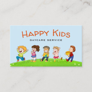 Cute Child Daycare Babysit Service Visitkort