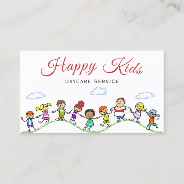 Cute Child Daycare babysit Service Visitkort (Framsida)