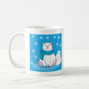 Cute child mugg med Polar Bear och Snögubbe