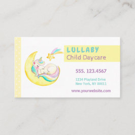 Cute Childcare Daycare Unicorn Visitkort