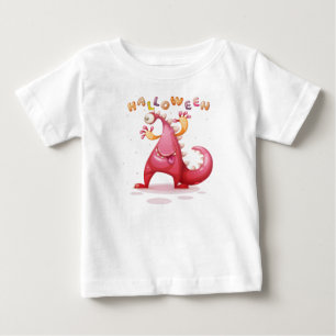 Cute Childisk Dino Halloween Monster Småbarn T Shirt