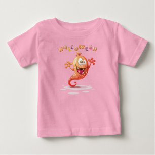 Cute Childisk Halloween Monster Småbarn Baby T-Sh T Shirt
