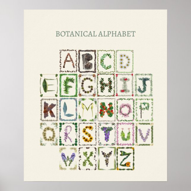 Cute children abc alphabet brev plantskola Decor Poster (Framsidan)
